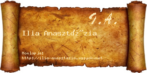 Ilia Anasztázia névjegykártya